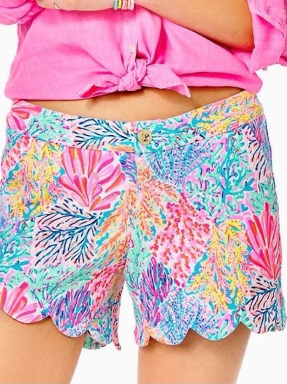 Lilly Pulitzer Multicolor Scallop Hem Printed Women’s Shorts